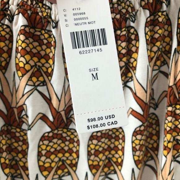 Anthropologie Porridge Pineapple Back Bow Top NEW - Picture 7 of 10